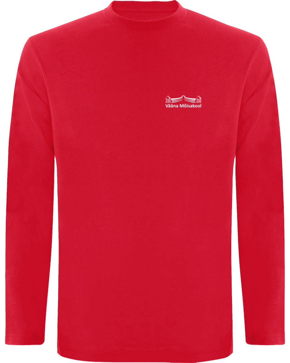 Unisex pikkade varrukatega särk, punane