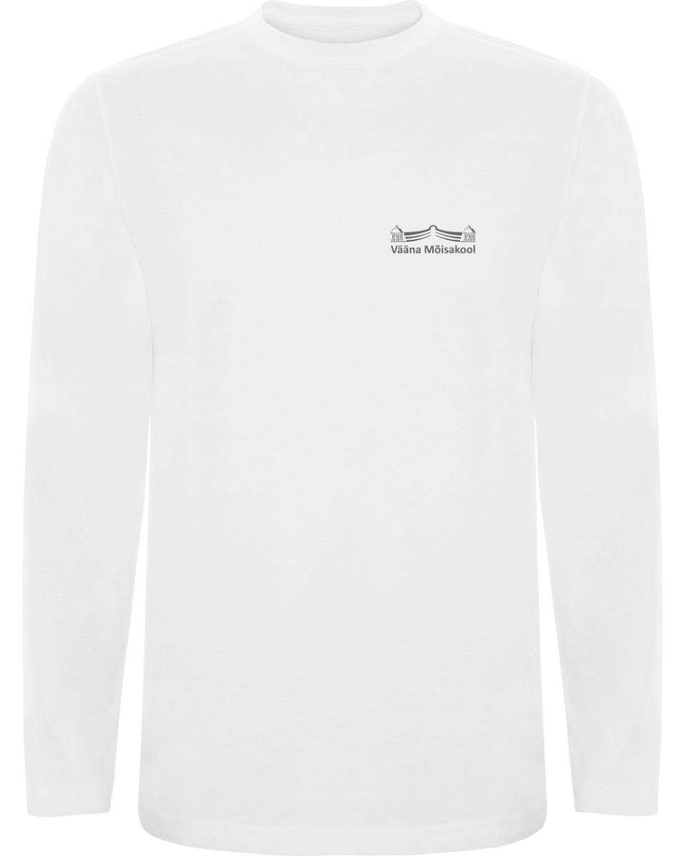 Unisex pikkade varrukatega särk, valge