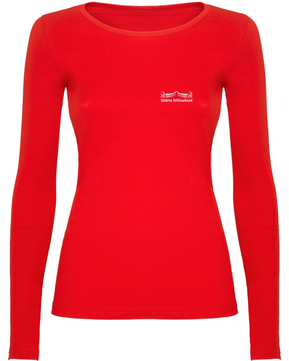 Naiste pikkade varrukatega särk, punane