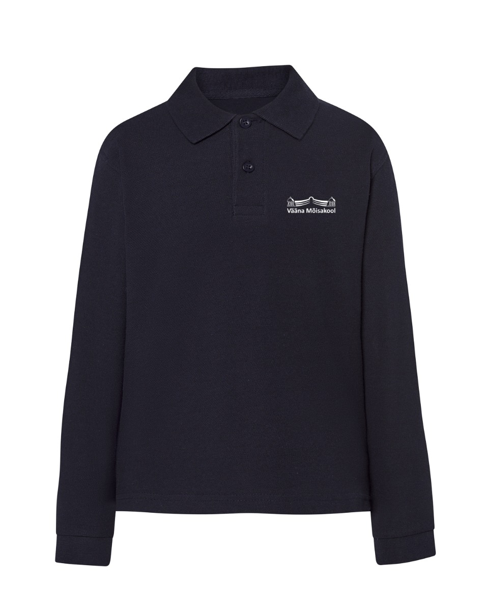 Laste pikkade varrukatega polosärk, tumesinine