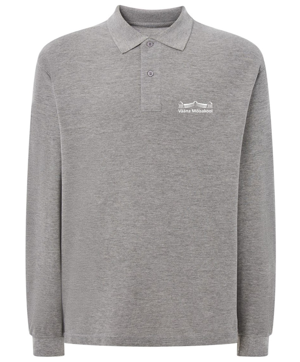 Meeste pikkade varrukatega polosärk, hall