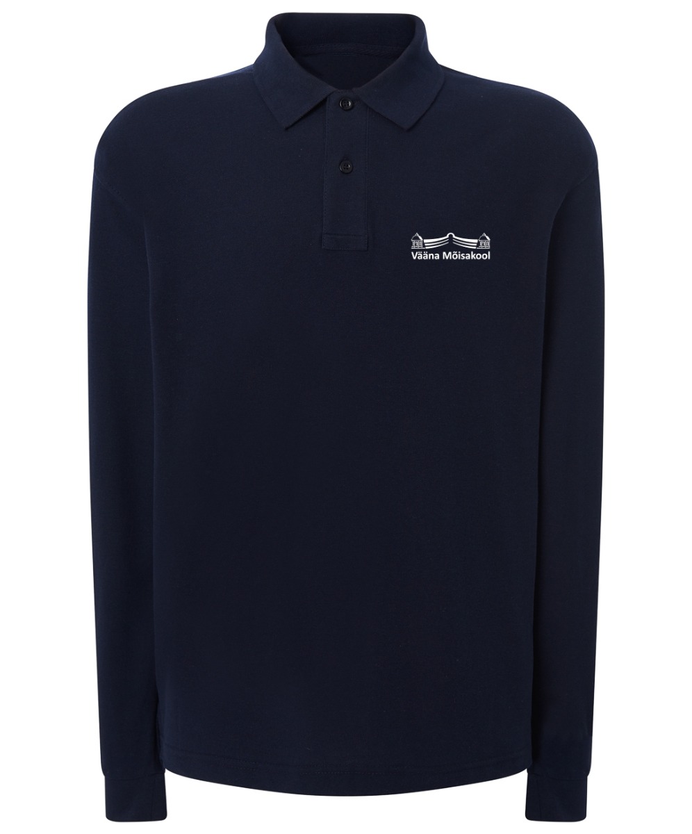 Meeste pikkade varrukatega polosärk, tumesinine