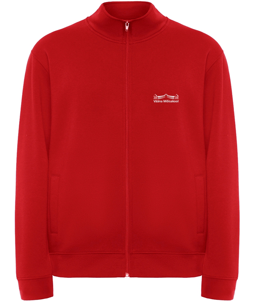 Unisex lukuga jakk, punane