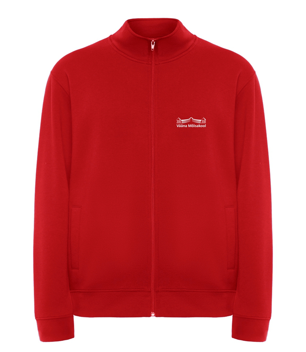 Laste lukuga jakk, punane